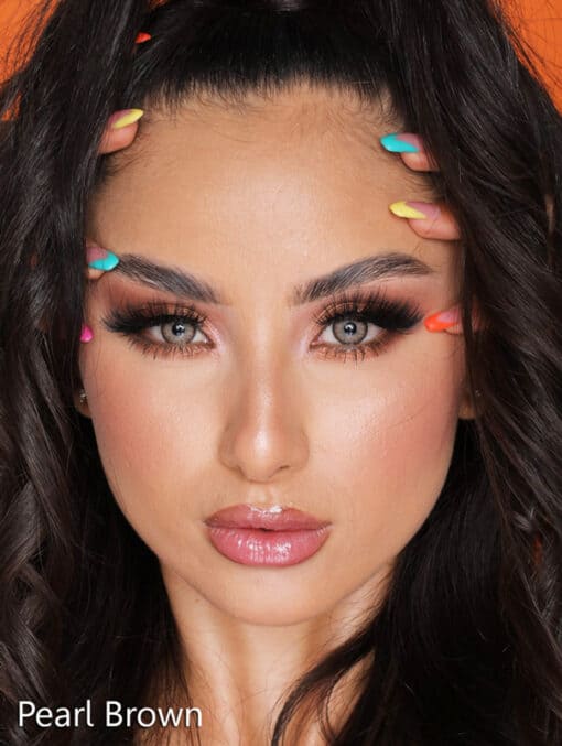 خرید لنز چشم سالانه اف ایکس رنگ پرل براون