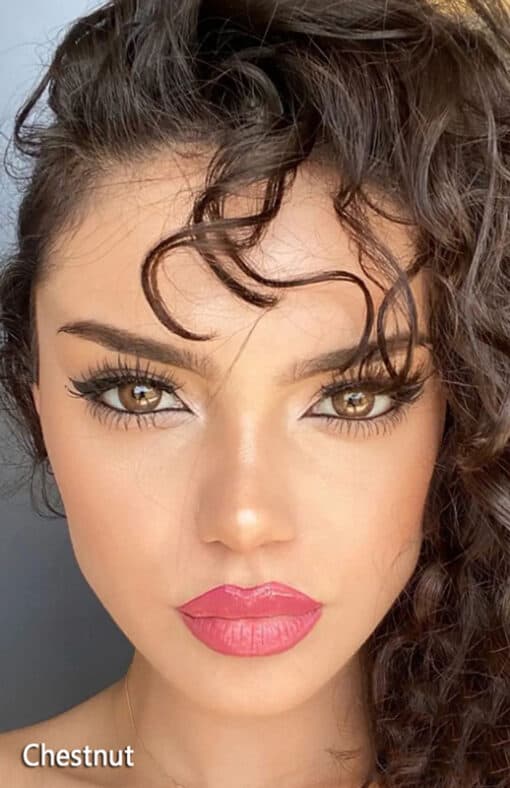 خرید لنز چشم سالانه اف ایکس رنگ چسنوت