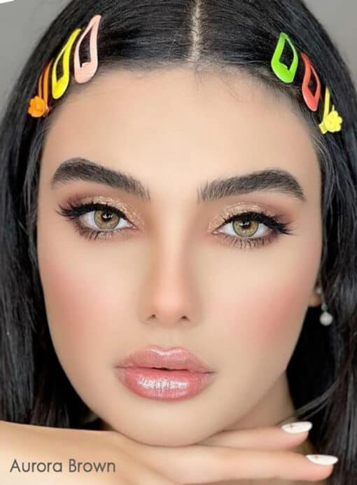 خرید لنز چشم سالانه سری ارورا براون