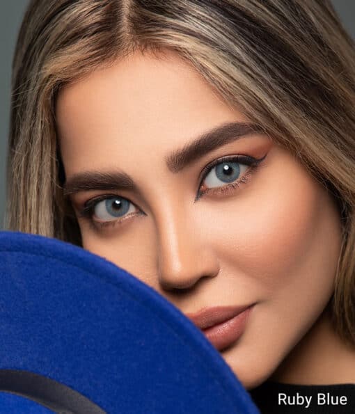 خرید لنز چشم اپتی کالر رنگ رابی بلو