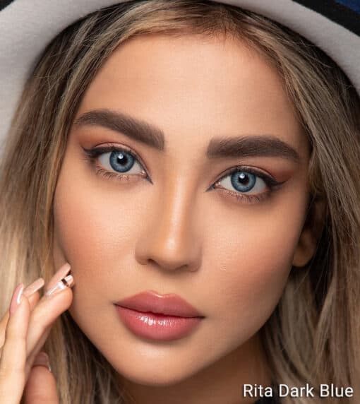 خرید لنز چشم اپتی کالر رنگ ریتا دارک بلو